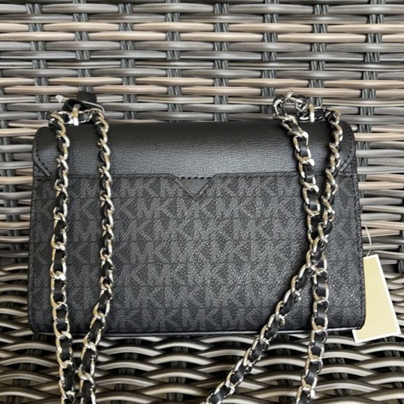 Michael Kors Rose Small Crossbody Black NWT - Picture 12 of 16